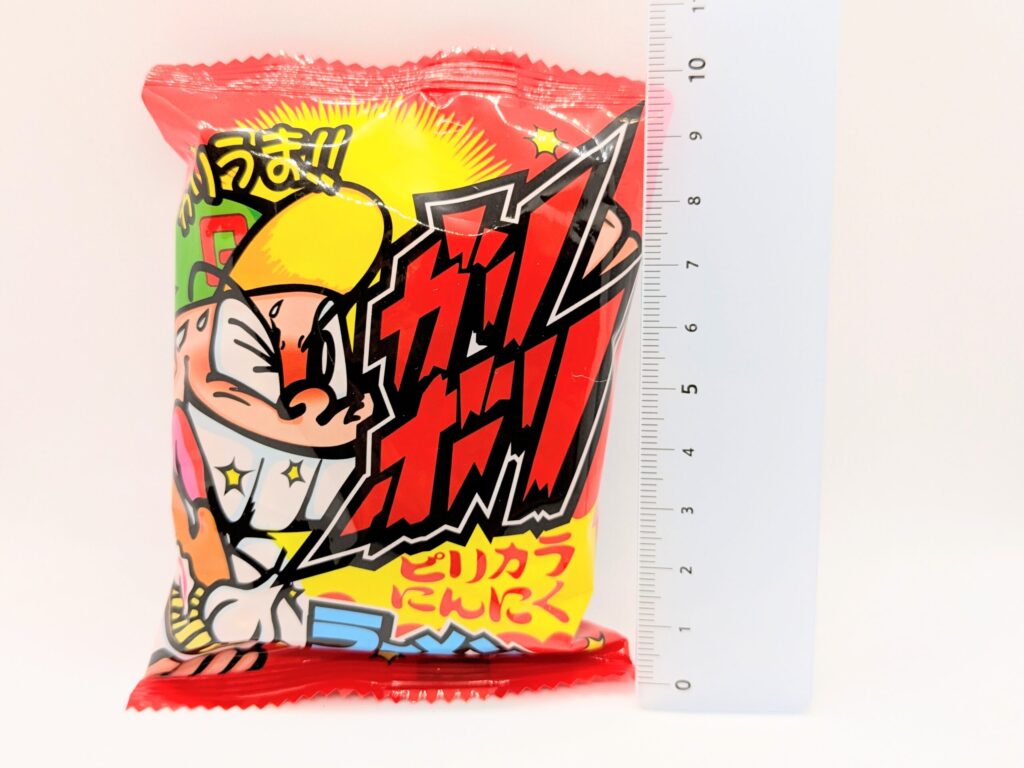 ガリボリラーメン ピリカラにんにくの長さ